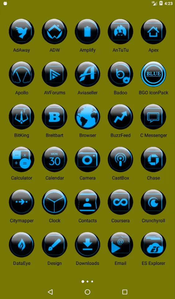 Blue Glass Orb Icon Pack | Indus Appstore | Screenshot