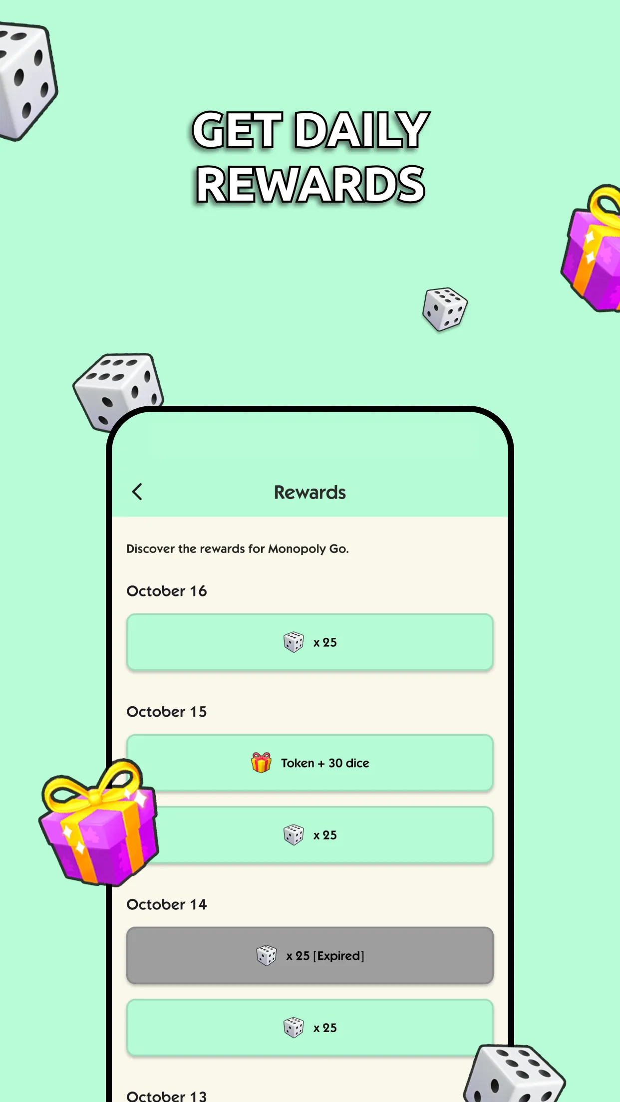 Go'Rewards - Dice & Events | Indus Appstore | Screenshot