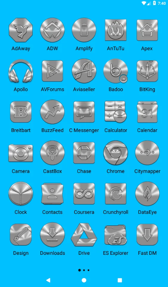 Silver and Chrome Icon Pack | Indus Appstore | Screenshot