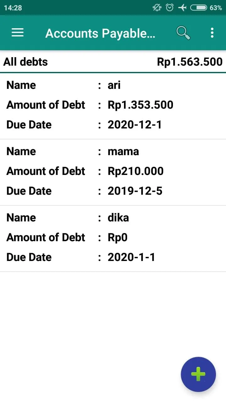 Accounts Payable Notes | Indus Appstore | Screenshot