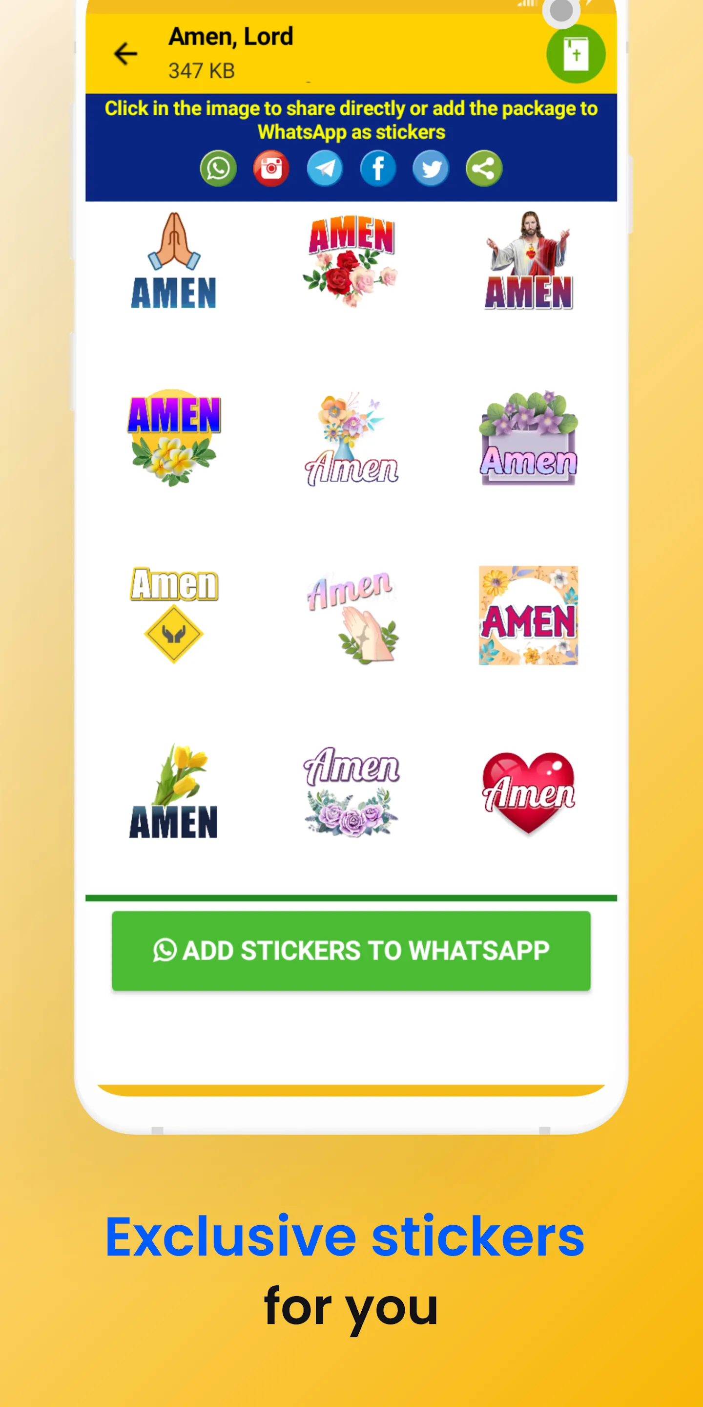 Amen Stickers | Indus Appstore | Screenshot